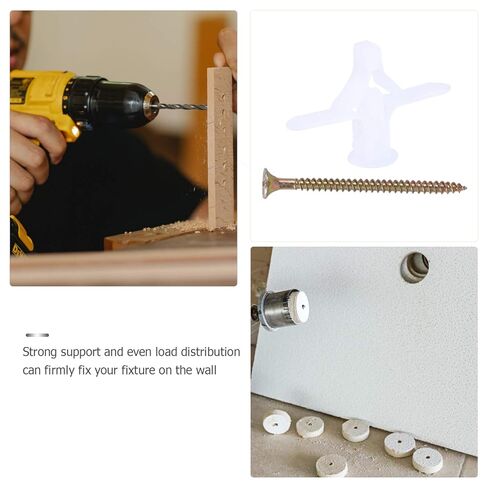 DECHOUS 100pcs Anchors Screws for Drywall and Plasterboard Expansion Tube Fasteners for Wall Installation and Home Repair in Saudi Arabia