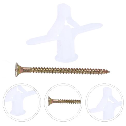 DECHOUS 100pcs Anchors Screws for Drywall and Plasterboard Expansion Tube Fasteners for Wall Installation and Home Repair in Saudi Arabia