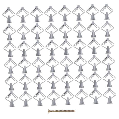 100pcs Drywall Fixings Plastic Wall Plug Expansion Anchor Butterfly Fixer for Spackle Wall Repair in Saudi Arabia