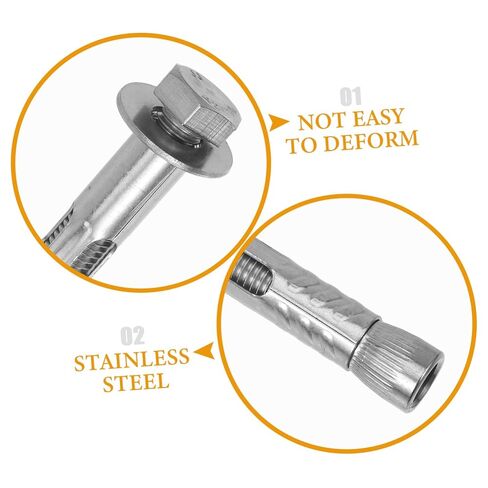 Veemoon 6pcs Heavy Duty Expansion Screw Anchors Sturdy Bolts for Secure Indoor Outdoor Use Reliable and Anchoring in Saudi Arabia