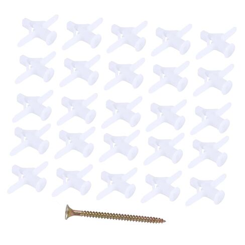 Ciieeo 100pcs Heavy Duty Plasterboard Wall Expansion Anchors Screws Easy to Install Firm Grip for Home Decor and Wall Fixing in Saudi Arabia