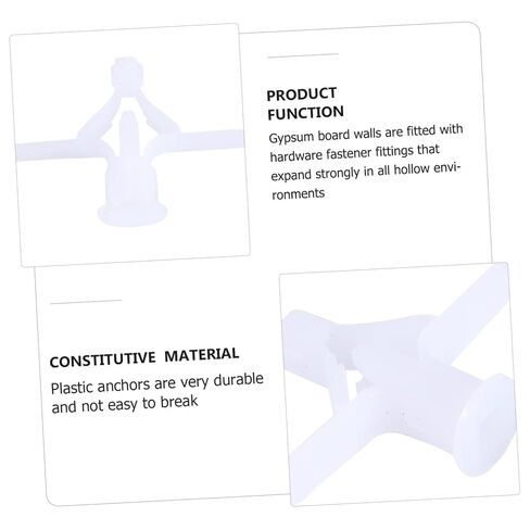 Ciieeo 100pcs Heavy Duty Plasterboard Wall Expansion Anchors Screws Easy to Install Firm Grip for Home Decor and Wall Fixing in Saudi Arabia