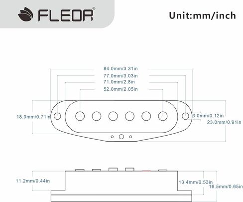 FLEOR Vintage Style Alnico 5 Handwound Single Coil Pickup N+M+B Guitar Pickups Set,Black in Saudi Arabia