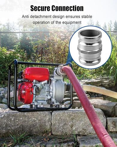 AA Type Cam and Groove Spool Adapter, Fit for 3" Male Camlock x 3" Male Camlock, Aluminum Adapter in Saudi Arabia