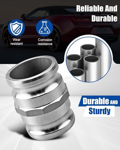 AA Type Cam and Groove Spool Adapter, Fit for 3" Male Camlock x 3" Male Camlock, Aluminum Adapter in Saudi Arabia