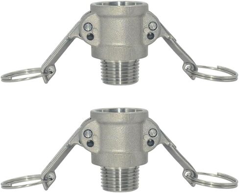 2PCS Stainless Steel 1" Type B Cam and Groove Hose Fitting, Type B cam groove hose fitting,Male Camlock Adapter x Female NPT(1") in Saudi Arabia