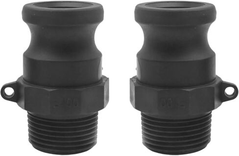 Anxingo 2Pcs F-100 1" NPT Camlock Coupling Kit, Polypropylene Cam lock Fittings, External Camlock with External Threads, Cam Groove Fitting for Industrial Chemical Pipelines in Saudi Arabia