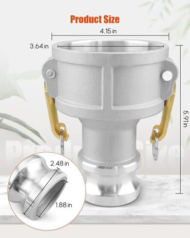 تركيبات Camlock من النوع DA 3 بوصات Camlock × 2 بوصات وصلات قياسية للذكور، وتركيب خرطوم الكامة والأخدود استبدال CAM-3020-DA in Saudi Arabia