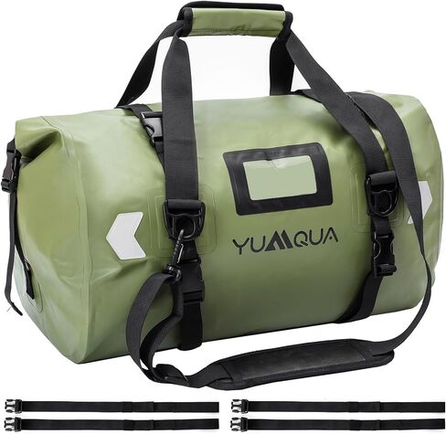 YUMQUA Waterproof Duffel Bag, Motorcycle Duffle Bag, Heavy Duty Roll Top Large Dry Bags Waterproof with Durable Straps & Handle for Travel Outdoor Boating Rafting Kayaking Camping Paddle boarding in Saudi Arabia