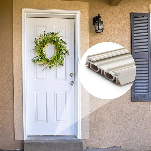 Pushglossy 2 Pack Slide on Door Sweep 35-3/4 Inches Double Bulb Weatherstrip Bottom Seal Compatible with Taylor Door for Energy Efficiency and Draft Protection in Saudi Arabia