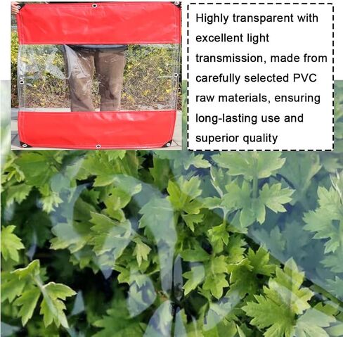 ستارة تقسيم صناعية PVC شديدة التحمل - مقسم شفاف بلونين لخلجان غسيل السيارات والباحات والطوابق والشرفات (2 × 3 م) - حل متين للخصوصية من القماش المشمع in Kuwait