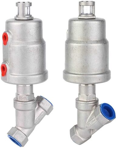 Actuator Ball Valve Stainless Steel Actuated Angle Valve Female Thread Pneumatic Steam Valve Solenoid Valve Manifolds 1Pcs(DN20) in Saudi Arabia