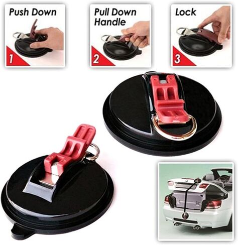 Suction Cup Hooks, Vacuum Suction Cup Anchor with Securing Hooks, Heavy Duty Car Strap Suction Cup for Outdoor Camping and Cargo Tie Down in Saudi Arabia