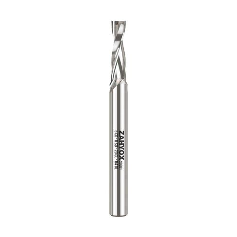 6mm Shank Downcut Spiral CNC Router Bit, 6mm Cutting Diameter, 6mm Shank Diameter - 25mm Cutting Diameter - 64mm Overall Length, Double Flute Solid Carbide CNC End Mill in Saudi Arabia