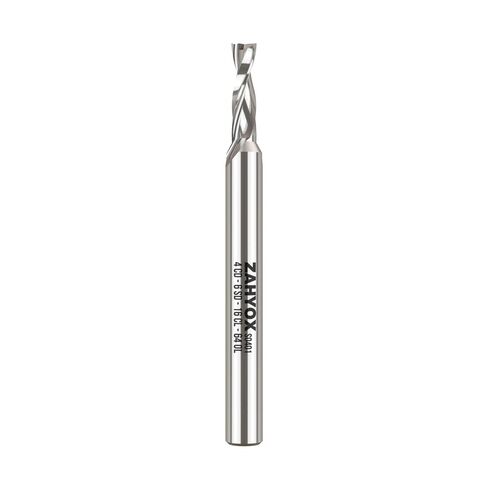 6mm Shank Downcut Spiral CNC Router Bit, 6mm Cutting Diameter, 6mm Shank Diameter - 25mm Cutting Diameter - 64mm Overall Length, Double Flute Solid Carbide CNC End Mill in Saudi Arabia