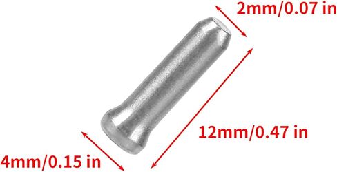 Surf turtle Bike Cable End Caps 400PCS Silver Anodized Aluminum Alloy Bicycle Brake Cable Caps Line Pipe End Cap Inner Line Cover (Silver) in Saudi Arabia
