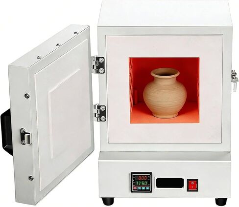 فرن مختبر السيراميك الكهربائي بقدرة 2000 واط، فرن صهر المعادن بدرجة حرارة 1150 درجة مئوية، تسخين بأربعة جوانب، لطب الأسنان وأعمال السيراميك ومعالجة المجوهرات in Kuwait