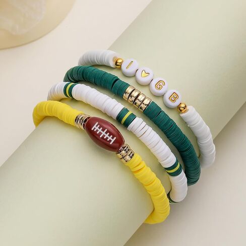 أساور كرة القدم، مجوهرات مستوحاة من أفكار هدايا Game Day Merch GB للرجال والنساء، ملابس مشجعي كرة القدم in Kuwait