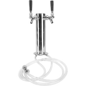 Gecheer Stainless Steel Dual Tap Beer Tower Dispenser for Home Bar or Restaurant in Kuwait