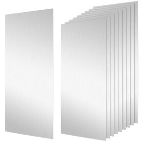 10 PCS 304 Stainless Steel Sheet, 11.8 x 5.9 x 0.018 inch Plain Thin Flat Stock Sheet Metal for DIY Crafting, Kitchens, Offices in Kuwait