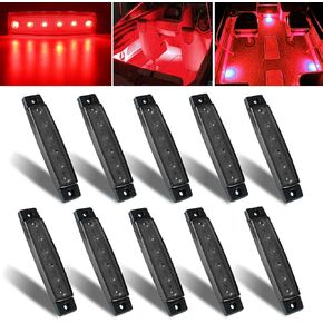 LED Boat Interior Lights Marine Courtesy Light Strip Deck Transom Cockpit Navigation Lighting Waterproof 12V for Fishing Pontoon Sailboat Kayak Yacht(10Pcs) (White) in Kuwait