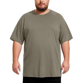 قمصان سباحة رجالية كبيرة وطويلة، حماية من أشعة الشمس بعامل حماية من أشعة الشمس 50+ وأكمام قصيرة، تي شيرت سريع الجفاف للشاطئ وركوب الأمواج in Kuwait