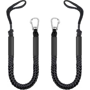 خطوط رصيف بنجي للقوارب بطول 3 أقدام، حبال رسو شديدة التحمل مع مشبك، أربطة ماصة للصدمات للتزلج على الماء، PWC، قوارب الكاياك (عبوتان) in Kuwait