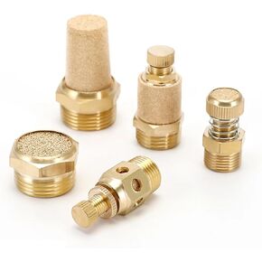 Pneumatic Exhaust Muffler /8 1/4 3/8 1/2 Thread Long Short BSL M5 1Pcs(Short-SLM,1/2") in Saudi Arabia