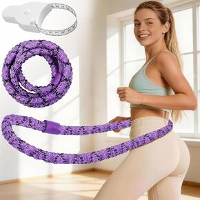 3 lbs Soft Spring Hula Hoop, Weighted Hoops for Adults, Foldable and Portable Hula with Body Tape Measure, Loss Fitness Hoop in Saudi Arabia