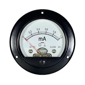 SD65 DC Milliampere Ammeter 1mA 5mA 10mA 20mA 50mA 100mA 200mA 300mA 500mA Pointer Circular Black Small Meter 65mm Apert 1Pcs(DC 10mA) in Saudi Arabia