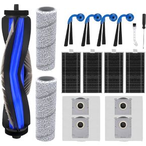 مجموعة الملحقات للمكنسة الكهربائية Ecovacs Deebot X11 OmniCyclone/x9 / X9 Pro/ X11 Pro Omni/ X11، 15 قطعة بديلة. 1 فرشاة رئيسية 4 فرش جانبية 4 فلتر HEPA 2 بكرات مسح 4 أكياس غبار in Kuwait