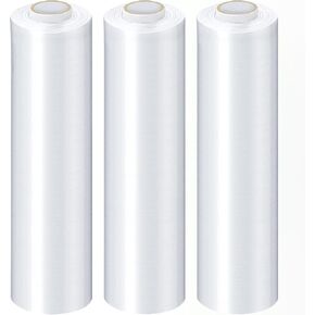 غلاف مطاطي، 4 عبوات، 18 بوصة × 2000 قدم، 60 مقياس، لاصق بلاستيكي شفاف، لفات فيلم مطاطية يدوية مصبوبة، منصات تغليف متحركة in Kuwait