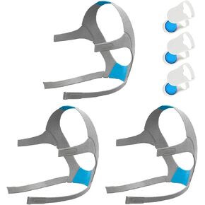 3 Pack Replacement CPAP Headgear for AirFit F20 & AirTouch F20, Compatible with F20 Full Face Mask, 6 Stronger Magnetic Clips & 3 Straps, Adjustable & Comfortable Headgear CPAP Supplies, Standard in Saudi Arabia