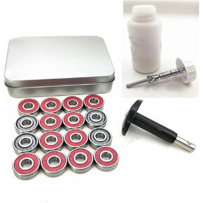 Bearings 16pcs 608RS Inline Skates Bearing+1pc Bearing Cleaner Bottle+1pc Dissasemble Puller Tool 608 Bearing in Kuwait