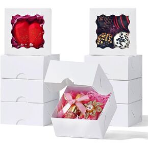 RomanticBaking 3x3x1.5Inches 50PCS Homemade Soap Boxes with Window Chocolate Covered Strawberries,Cookie,Chocolate truffle Boxes in Kuwait