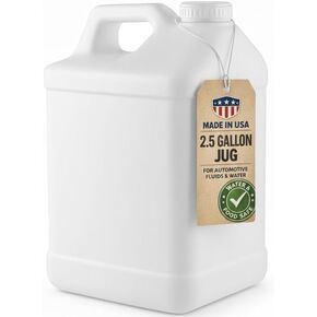 kitchentoolz 2.5 Gallon F-Style HDPE Jug with Secure Seal Lid - Heavy-Duty Storage, and Chemical Transport - Case of 8 in Kuwait