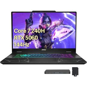 MSI Cyborg 15 Gaming Laptop, 15.6" FHD 144Hz Screen, 13th Gen Intel Core i7-13620H, NVIDIA GeForce RTX 4050, 32GB DDR5 RAM, 1TB PCIe SSD, Webcam, Backlit KB, Wi-Fi 6, Windows 11 Home, Black in Saudi Arabia