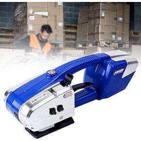 Electric Strapping Machine for PP PET Straps, 4000mAh Battery-Powered Tensioner, Handheld Banding Tool for Packaging Box & Pallet, Adjustable Digital Display in Saudi Arabia