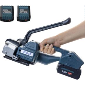 V1 Handheld Semi-Automatic Banding Tools, 2000mah X2 Electric Strapping Machine, Plastic Steel Strap Strapper, for 13-19mm Wide Pp/Pet, for Warehouse Box Pallet Packaging in Saudi Arabia