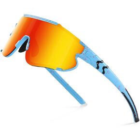 نظارات شمسية رياضية مستقطبة من Fanshen للرجال والنساء، نظارات شمسية لكرة البيسبول البيسبول لركوب الدراجات والجري للحماية من الأشعة فوق البنفسجية in Kuwait