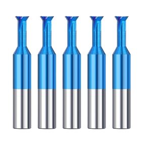 5 قطع/مجموعة، 45° 60° 1.5-16 مم قاطعة طحن تتوافق من الكربيد، أداة تصنيع الشق لـ CNC (60 درجة، طلاء نانو، 12 مم) in Kuwait