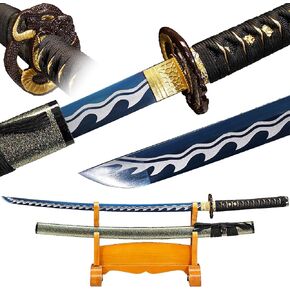 eroton- Full Handmade Real Japanese Samurai Katana Sword 1045/1060/1095/T10High Carbon Steel Heat Tempered/Clay Tempered, Dragon Tsuba,Full Tang,Functional Sharp, Razor Sharp,Battle Ready(2.7ib)… in Saudi Arabia