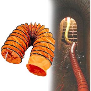 Exhaust Telescopic Hose,5M Heat Resistant Air Duct Hose - Flexible PVC Ventilation Pipe for Dryer Vent, Blower Exhaust Fan, Telescopic Air Inlet, Non-Insulated, 20cm Diameter in Kuwait