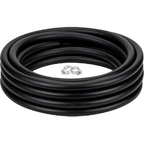 أنابيب الفينيل المقوى باللون الأسود مقاس 1/2 بوصة × 25 قدمًا خرطوم هجين مضفر من مادة PVC المرنة، أنابيب خط مياه سميكة ذات ضغط عالٍ مع مشبكين، مقاومة للانفجار ومضادة للتشابك in Kuwait