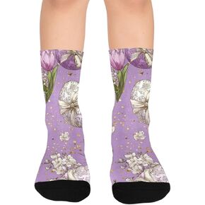 جوارب ناعمة على شكل قلب بيضة زهرية للتنزه سيرًا على الأقدام - جوارب شتوية حرارية سميكة دافئة للأولاد والبنات للمدرسة، والارتداء اليومي والأنشطة الخارجية in Kuwait