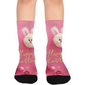 جوارب عيد الفصح للمشي لمسافات طويلة من Red Art Bunny - جوارب شتوية حرارية سميكة دافئة للأولاد والبنات للمدرسة، والارتداء اليومي والأنشطة الخارجية in Kuwait