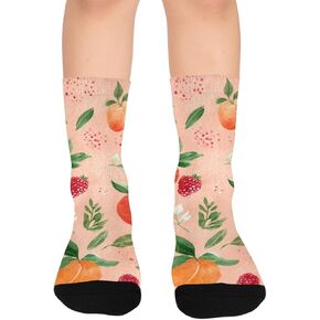 جوارب المشي لمسافات طويلة بألوان مائية من Fruit Vibe Art - جوارب شتوية حرارية سميكة دافئة للأولاد والبنات للمدرسة، والارتداء اليومي والأنشطة الخارجية in Kuwait