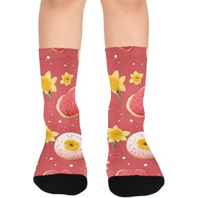 جوارب Daffodil Hearts Cookie للتنزه سيرًا على الأقدام - جوارب شتوية حرارية سميكة دافئة للأطفال الصغار للأولاد والبنات للمدرسة، والارتداء اليومي والأنشطة الخارجية in Kuwait