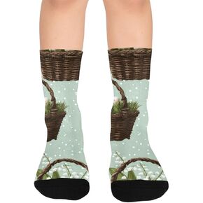 جوارب المشي لمسافات طويلة على شكل سلة بيض عيد الفصح - جوارب شتوية سميكة دافئة للأولاد والبنات الصغار للمدرسة، والارتداء اليومي والأنشطة الخارجية in Kuwait