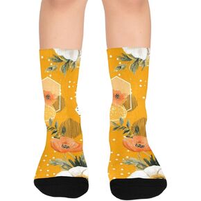 جوارب برايت بلوم آرت للمشي لمسافات طويلة - جوارب شتوية حرارية سميكة دافئة للأطفال الصغار للأولاد والبنات للمدرسة، والارتداء اليومي والأنشطة الخارجية in Kuwait